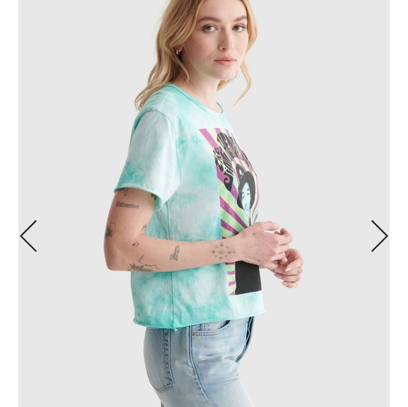 Lucky Brand Tie Dye Distressed Jimi Hendrix Graphic Tee. - Picture 6 of 9